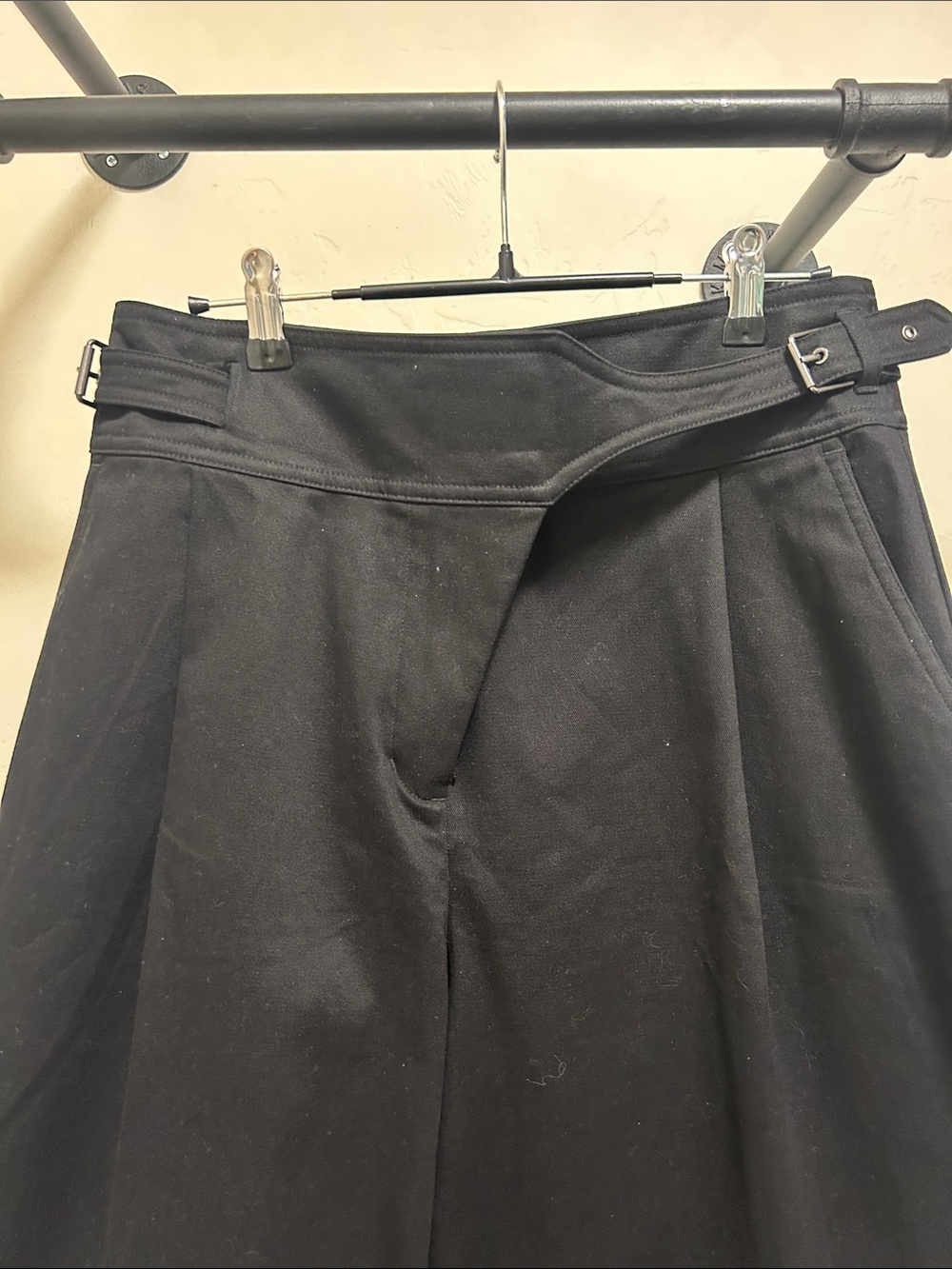Express Black Wide-Leg High-Waist Women's Trousers - Picture 7 of 16
